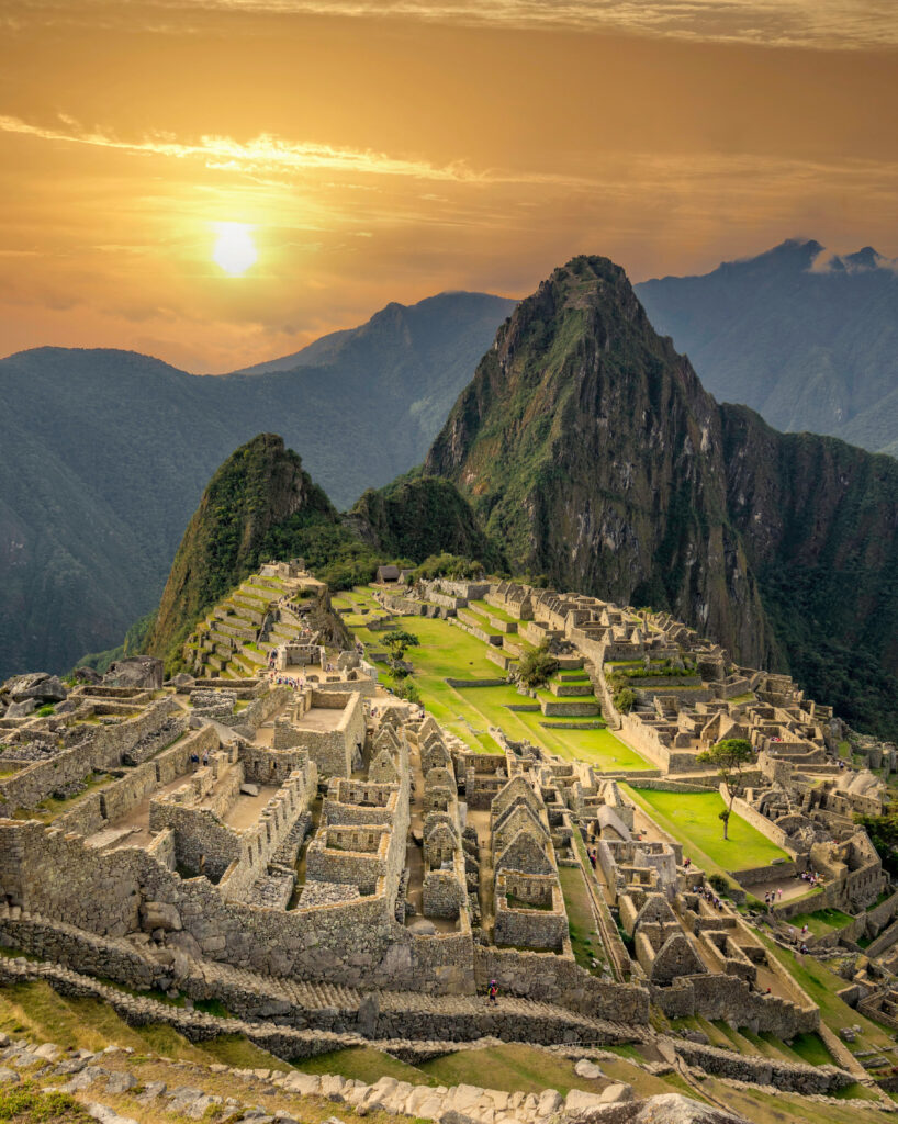 View to Machu Picchu inca ruins