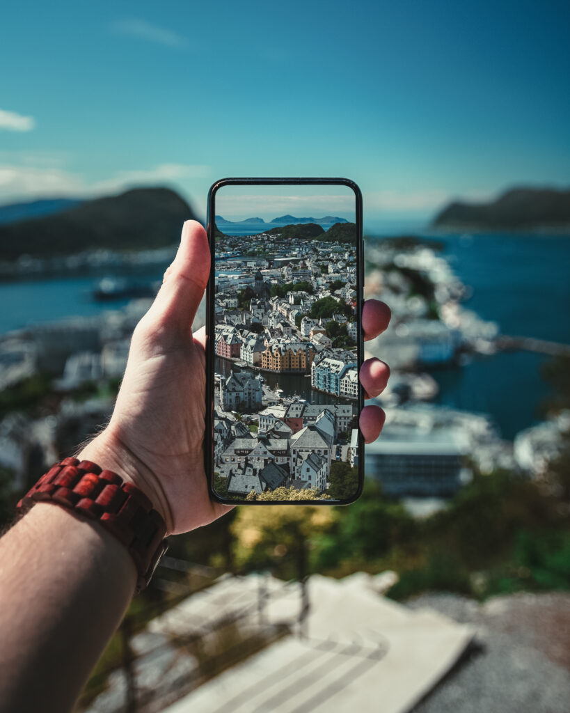 City view from telephone